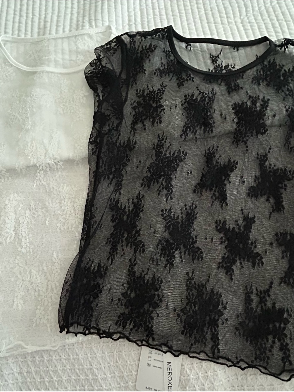 Merokeety Bundle. 2 Sheer Lace Tops